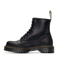 Ботинки Dr. Martens 1460 Bex черные на двойной платформе из гладкой кожи фото