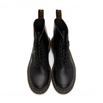 Ботинки Dr. Martens 1460 Bex черные на двойной платформе из гладкой кожи фото