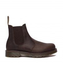 Ботинки Chelsea Dr. Martens 2976 коричневые из кожи Crazy Horse с восковым эффектом