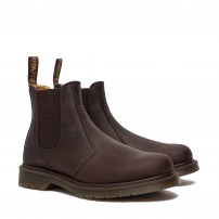 Ботинки Chelsea Dr. Martens 2976 коричневые из кожи Crazy Horse с восковым эффектом фото