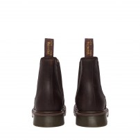 Ботинки Chelsea Dr. Martens 2976 коричневые из кожи Crazy Horse с восковым эффектом фото