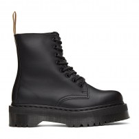 Ботинки Dr. Martens Jadon Zip Mono черные веганские платформа с молнией
