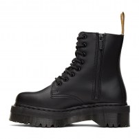 Ботинки Dr. Martens Jadon Zip Mono черные веганские платформа с молнией фото