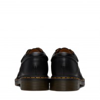 Туфли Dr. Martens 8053 черные из мягкой кожи Nappa на 5 люверсах с желтой строчкой фото