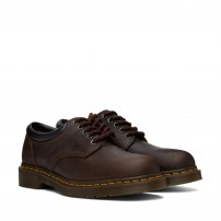 Туфли Dr. Martens 8053 коричневые из кожи Crazy Horse с восковым эффектом фото