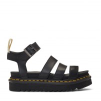 Сандалии Dr. Martens Blaire Vegan черные веганские с широким ремнем и пряжкой